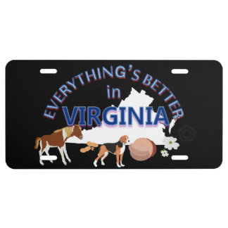 Everything's Better in Virginia Graphics License Plate
