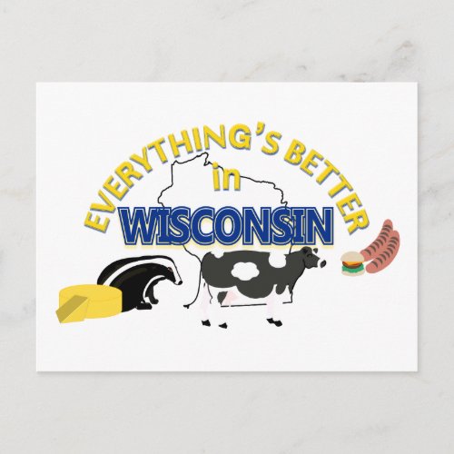 Everythings Better in Wisconsin Postcard