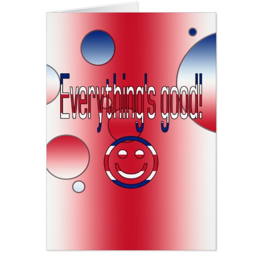 Everything's Good! Britain Flag Colors Pop Art Card