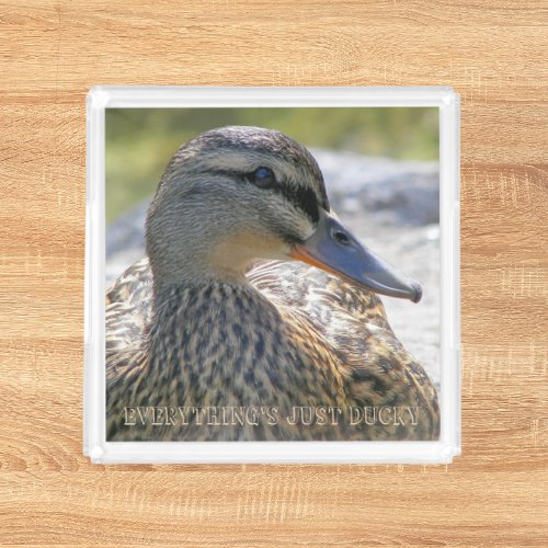 Everythings Just Ducky Nature Photo Acrylic Tray