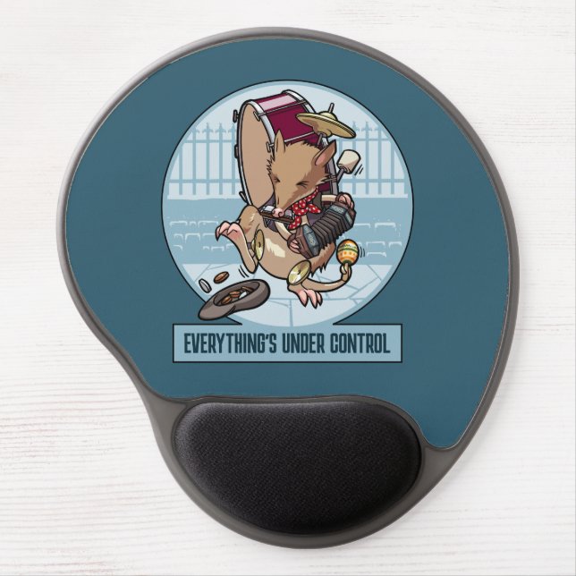 Everything's Under Control Bandicoot One Man Band Gel Mouse Pad (Front)