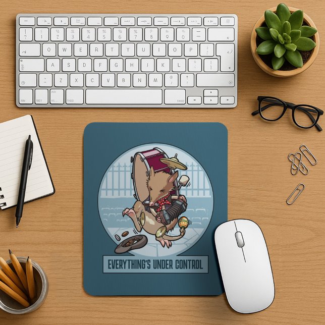 Everything's Under Control Bandicoot One Man Band Mouse Pad (Creator Uploaded)