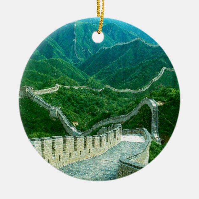 Everywhereness Great Wall Of China Ceramic Ornament (Front)
