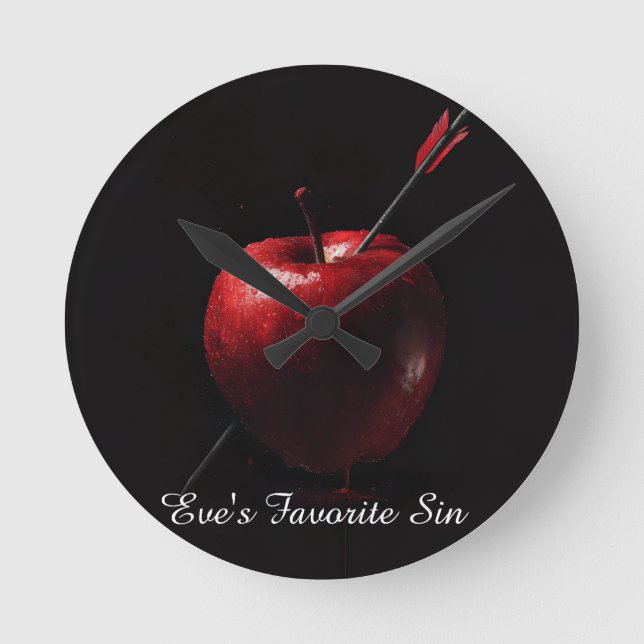 Eve's Favorite Sin Mug Round Clock (Front)