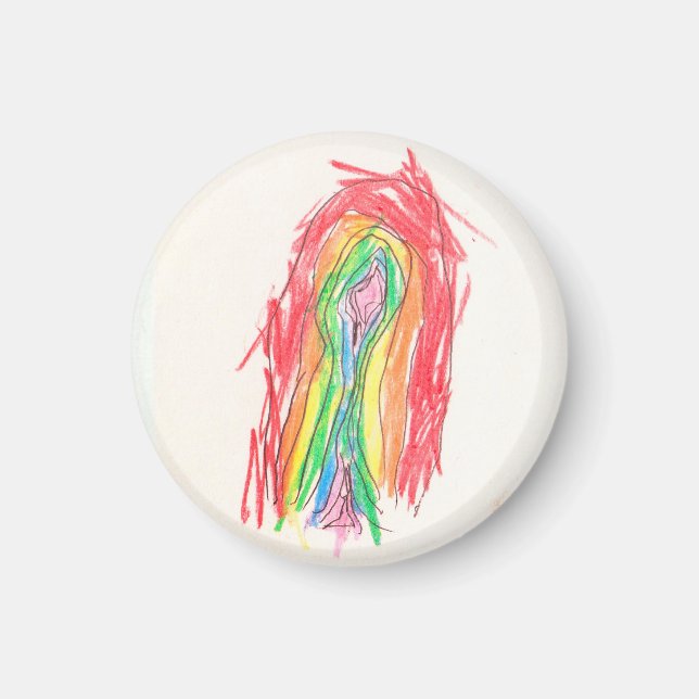 Eve's Rainbow Magnet (circle) (Front)