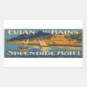 Evian Les Bain Switzerland Rectangular Sticker
