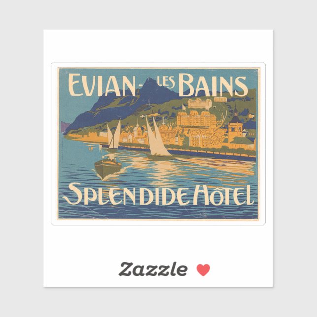 Evian Les Bains Spledide Hotel  Sticker (Sheet)