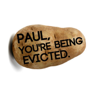 Eviction Notice, Novelty Potato Parcel Gift