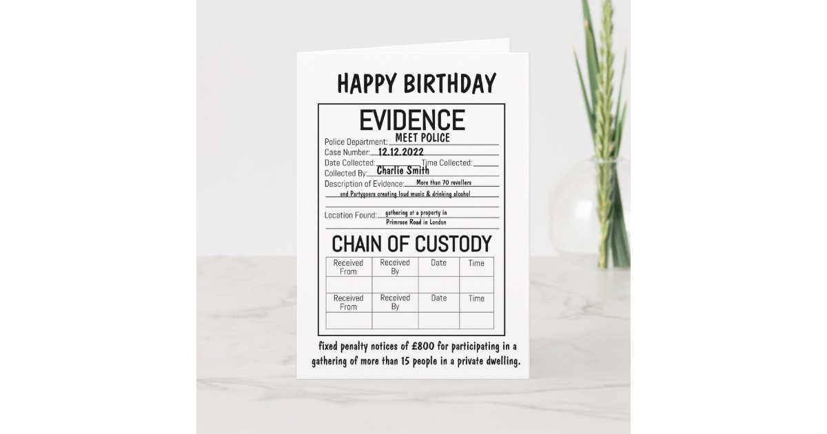 EVIDENCE Card | Zazzle