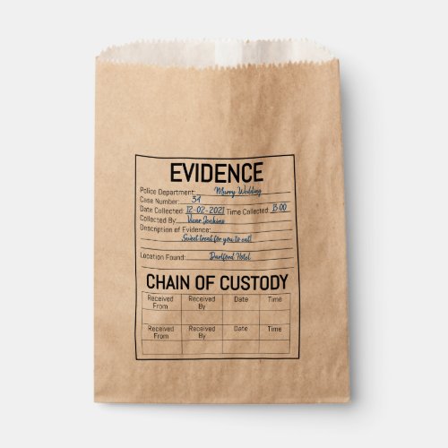 Evidence chain of custody crime game role play  fa favor bag