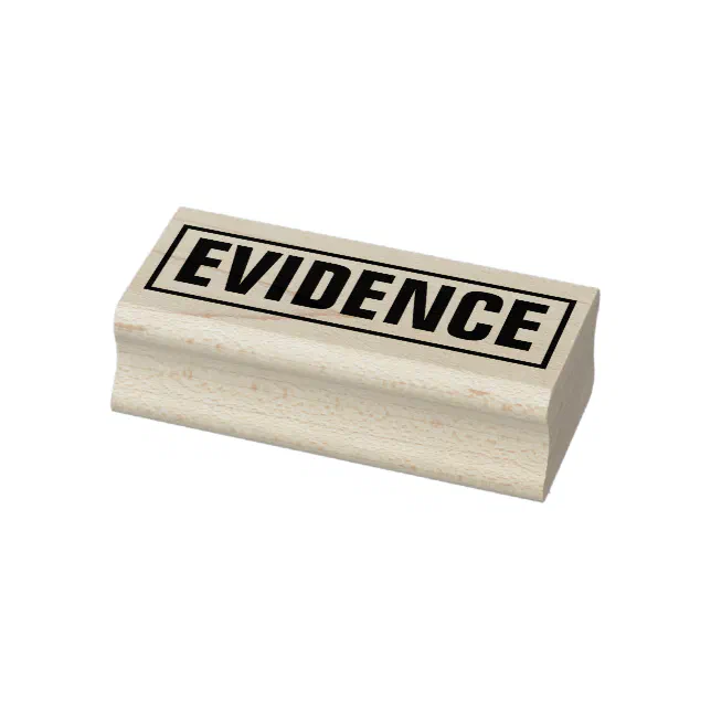 Evidence confidential crime game role play rubber rubber stamp | Zazzle