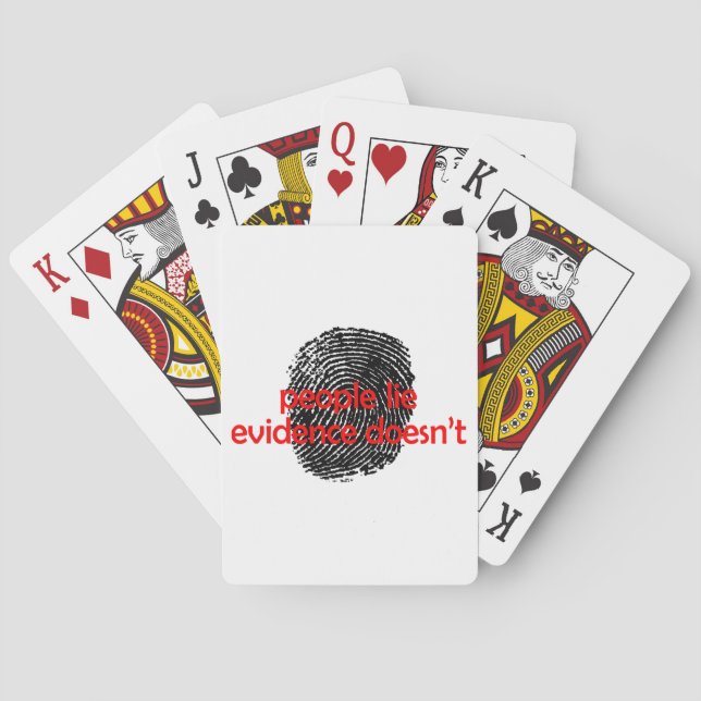 Evidence Doesn't Lie Poker Cards (Back)