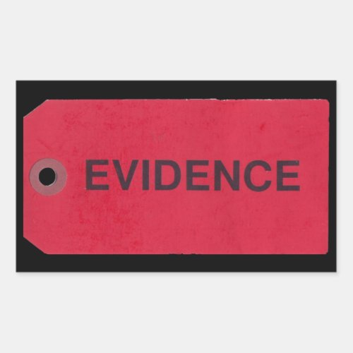 Evidence Tag Rectangular Stickers