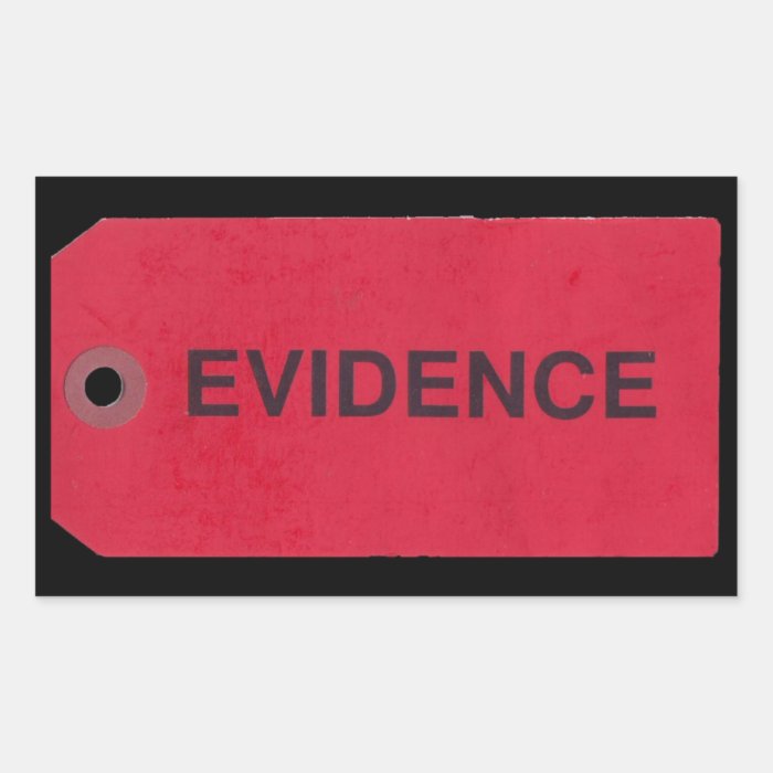 Evidence Tag Rectangular Stickers