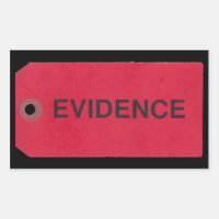 Evidence Tag Rectangular Stickers