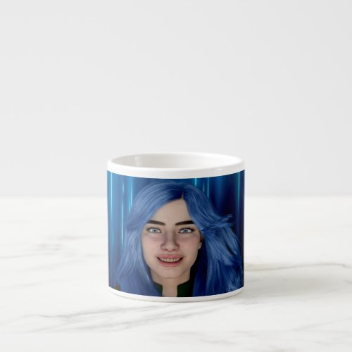 Evie Lawson hair blown by wind Espresso Cup