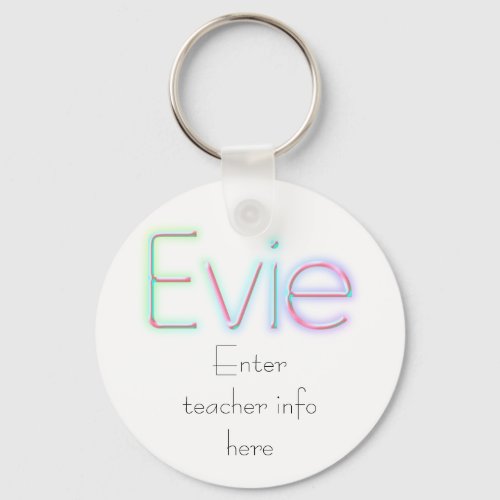 Evie Name Tag Key Chain