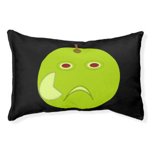 Evil Apple with Scar Halloween Dog Bed