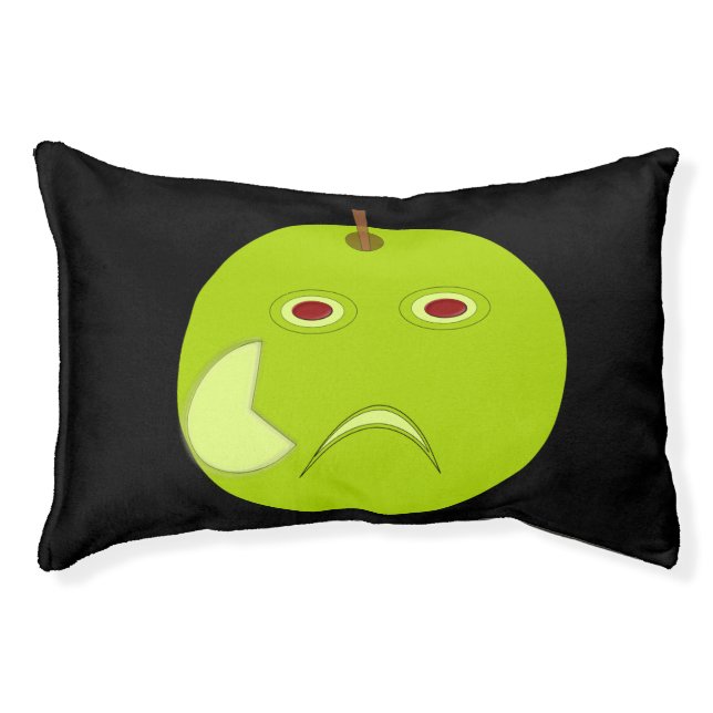 Evil Apple with Scar Halloween Dog Bed (Front)