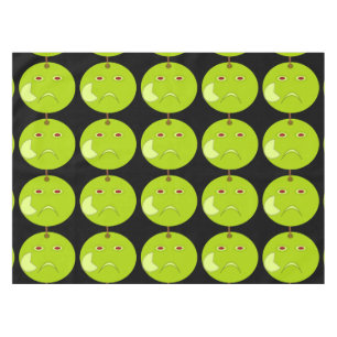 Evil Apple with Scar Halloween Tablecloth