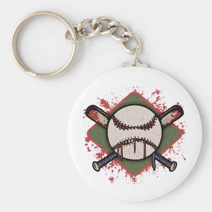 Evil Ball & Cross Bats Keychain