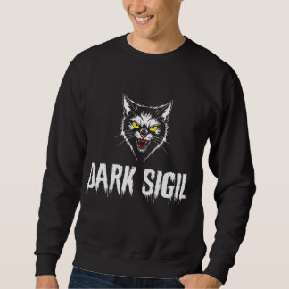 Evil Black Cat Dark Sigil Gothic Metal Art Sweatshirt