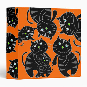 Evil Black Cat Halloween Binder