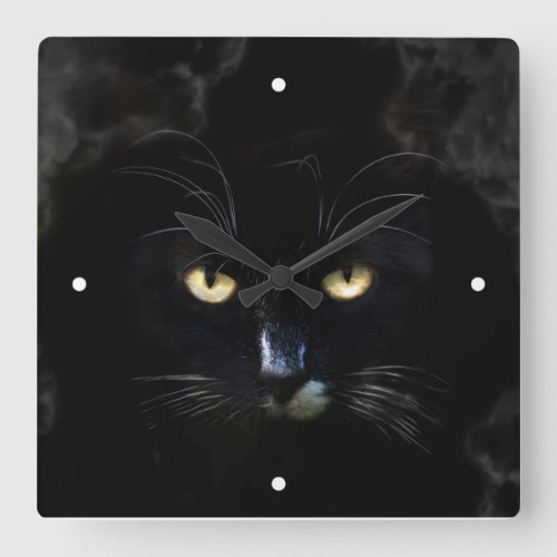 Evil Black Cat Wall Clock