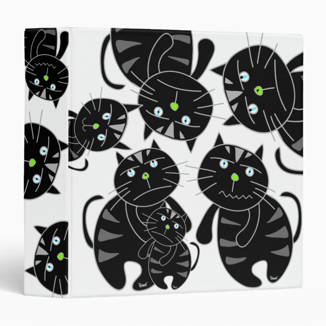 Evil Black Cat White Binder (Front/Spine)