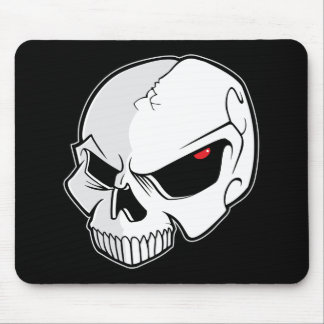 Evil Blood Red Eyeballs Skull Mouse Pad