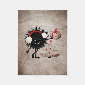 Evil Bug Gives Christmas Present Fleece Blanket