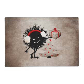 Evil Bug Gives Christmas Present Placemat