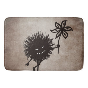 Evil Bug Gives Flower Vintage Bathroom Mat