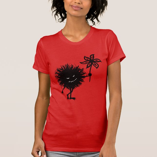 Evil Bug Gives Flower Womens T-Shirt (Front)