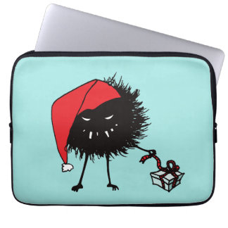 Evil Bug Unpacking Christmas Present Laptop Sleeve