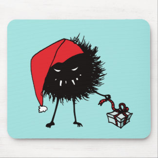 Evil Bug Unpacking Christmas Present Mouse Pad