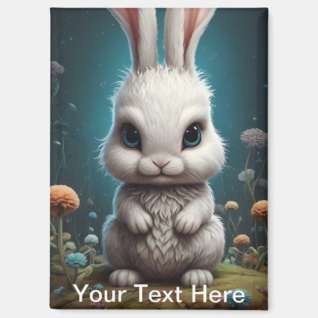 Evil Bunny Rabbit fun Magnet (Front)