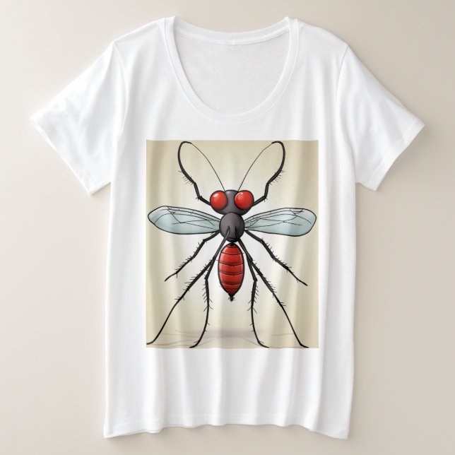  "Evil Cartoon Mosquito T-Shirt – Unleash the Buzz (Design Front)