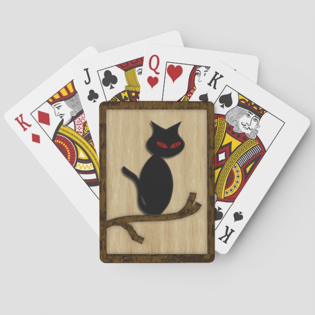 Evil Cat Bicycle Playing Cards (Back)