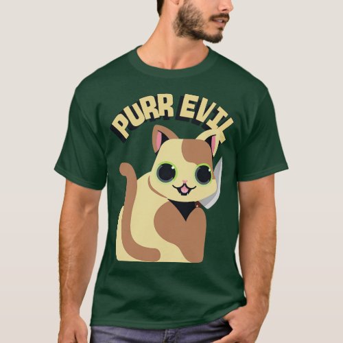 Evil Cat Evil cats Lol Funny Cute T_Shirt