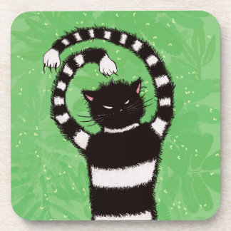 Evil Cat Nature Lover Beverage Coaster