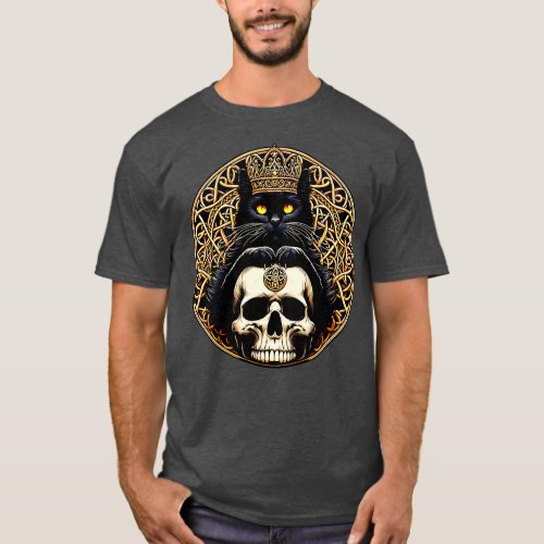 Evil Celtic Cat King T_Shirt