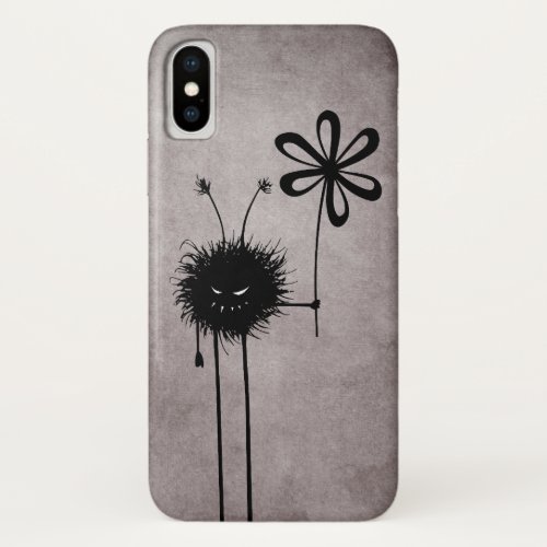 Evil Character With Flower Vintage Gothic iPhone X Case