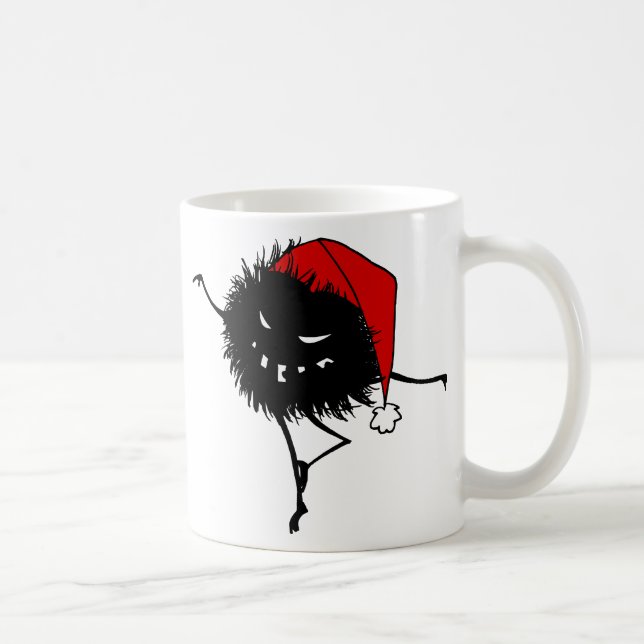 Evil Christmas Bug Dancing Coffee Mug (Right)