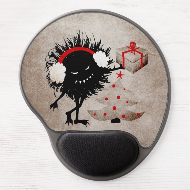 Evil Christmas Bug - Tree And Present Gel Mouse Pad (Front)
