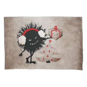 Evil Christmas Bug - Tree And Present Pillow Case