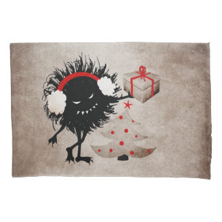 Evil Christmas Bug - Tree And Present Pillow Case