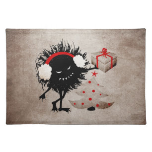 Evil Christmas Bug - Tree And Present Placemat