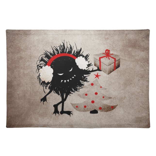 Evil Christmas Bug - Tree And Present Placemat (Front)