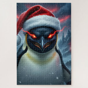 Evil Christmas Penguin Jigsaw Puzzle